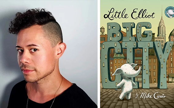 Mike Curato with cover of Little Elliot Big City.